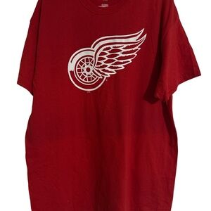 NHL Detroit Red Wings Sleeve Tee with Winged Wheel Logo